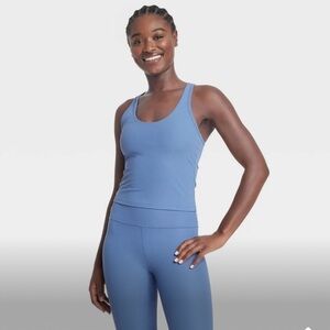 All in Motion Everyday Soft Rib Racerback Cropped Support Tank Top
